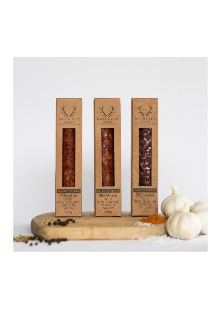Gathered Game Wild Venison Salami 100g Whitford Merchants