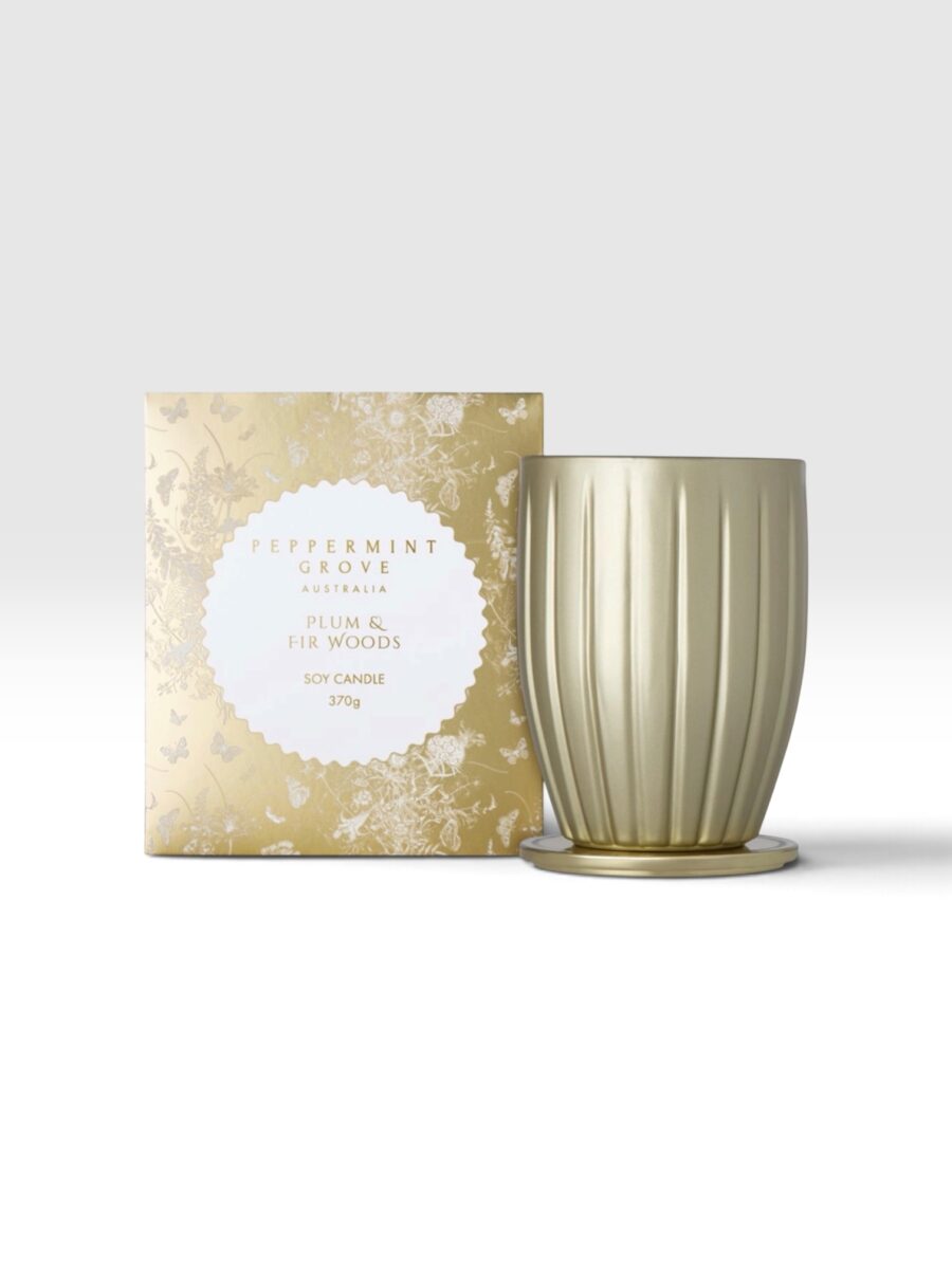 Peppermint Grove Plum & Fir Woods Soy Candle 370g