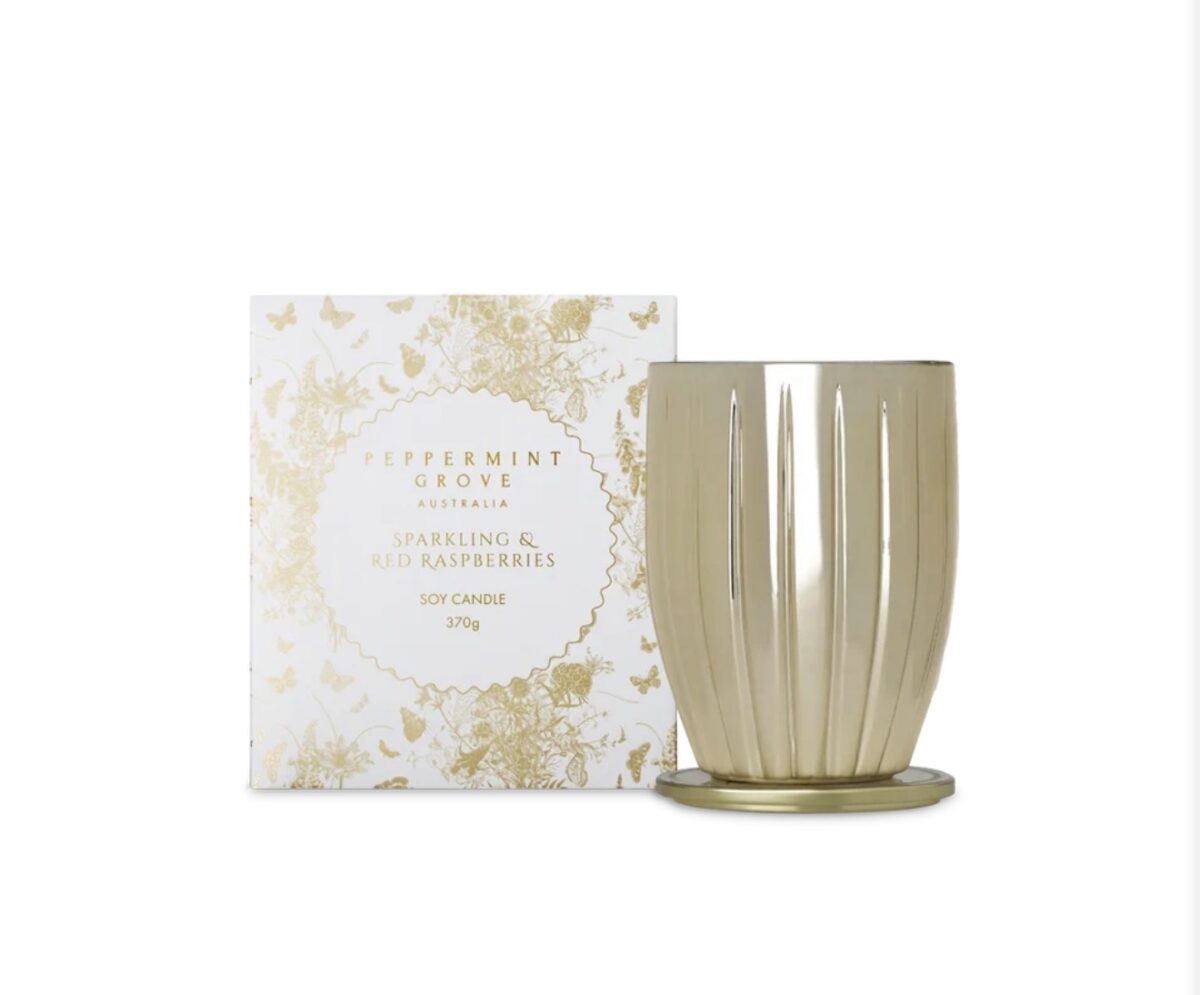Peppermint Grove Sparkling & Red Raspberries Soy Candle 370g